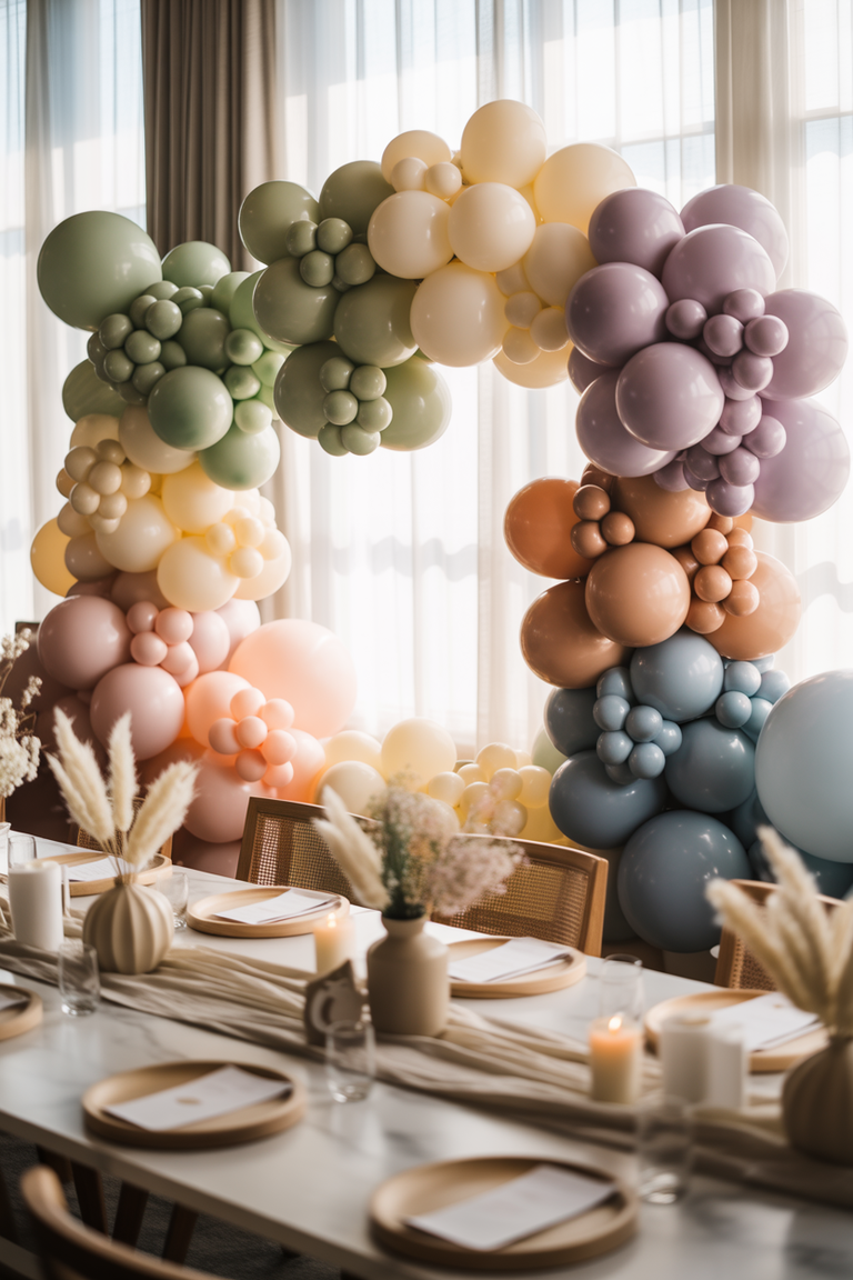 Gorgeous Baby Shower Balloon Arch Ideas