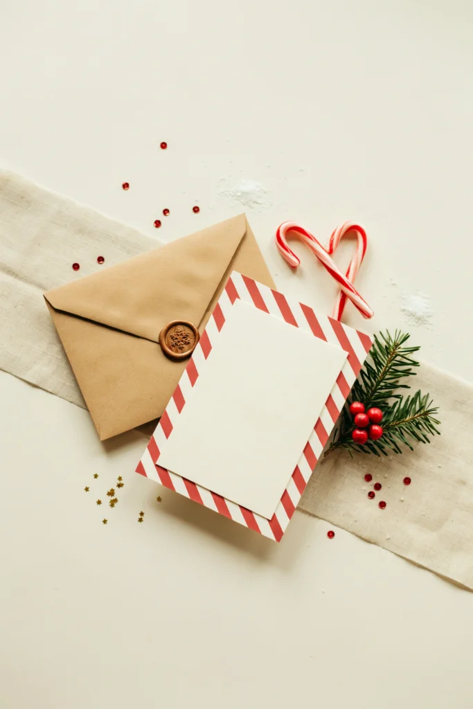 Candy Cane Striped Invitation