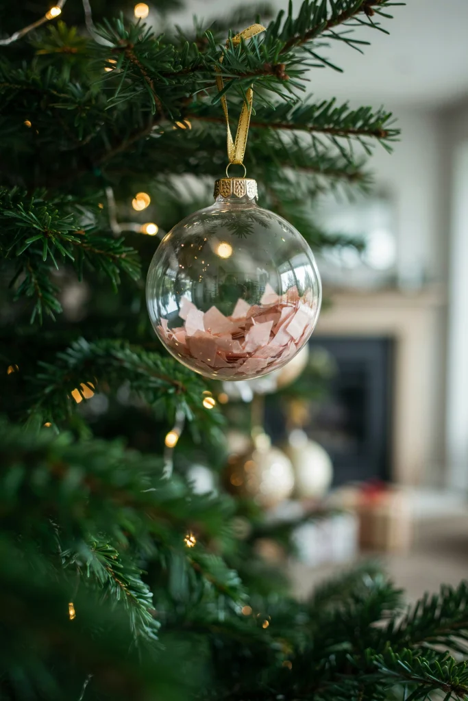 Fillable Glass Ornament Gender Reveal