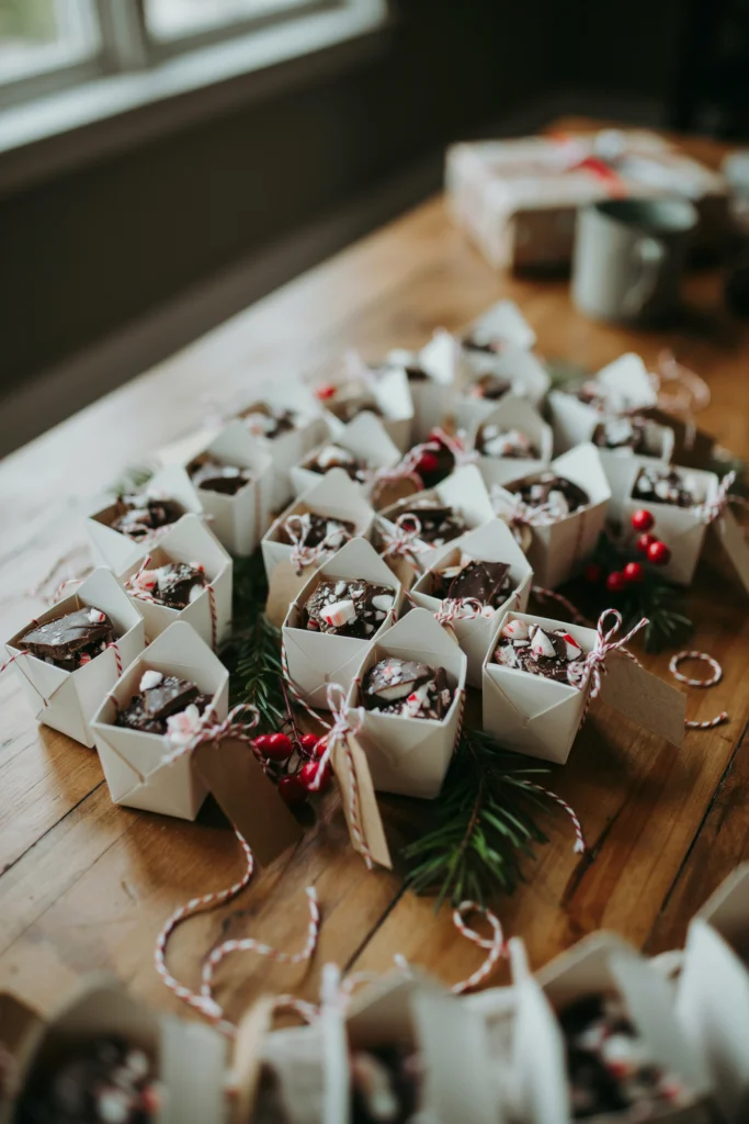 Peppermint Bark Favor Boxes