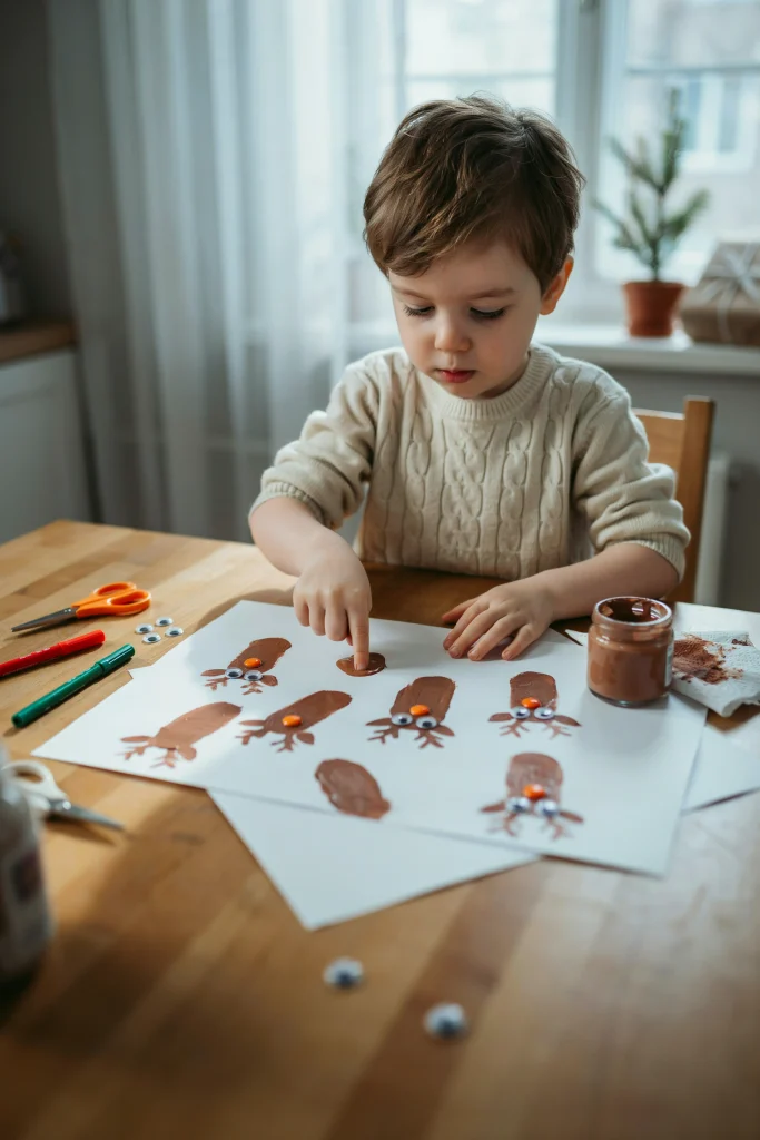 Thumbprint Reindeer Art
