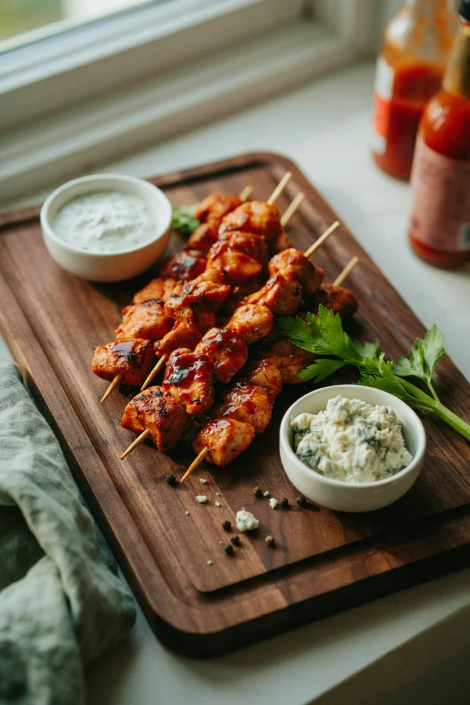 Buffalo Chicken Skewers