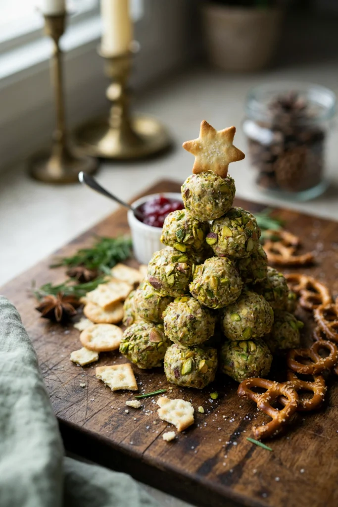  Christmas Tree Cheese Ball Board