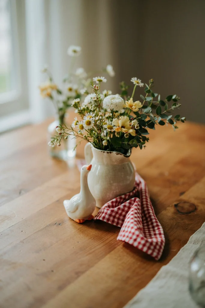 Goose and Wildflower Centerpieces