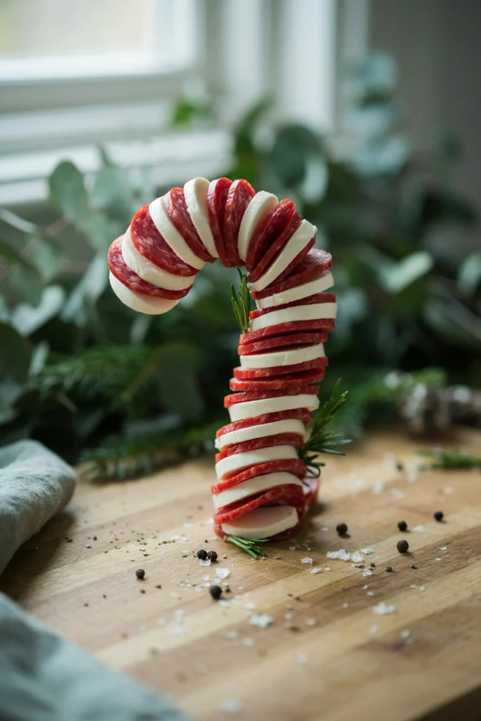 Candy Cane Christmas Charcuterie Board