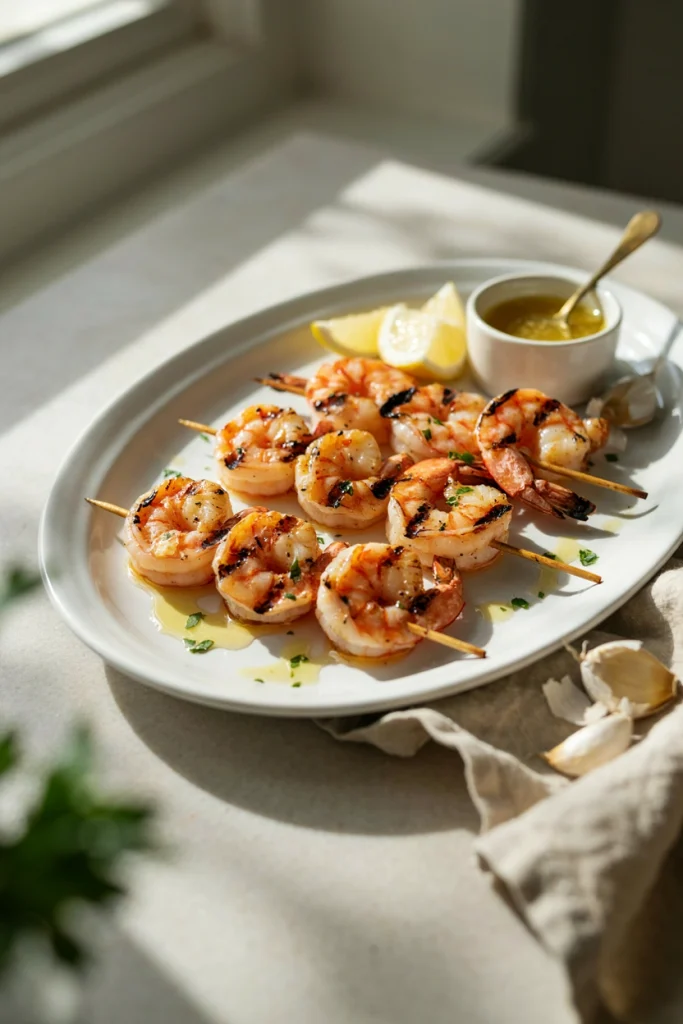 Garlic Butter Shrimp Skewers