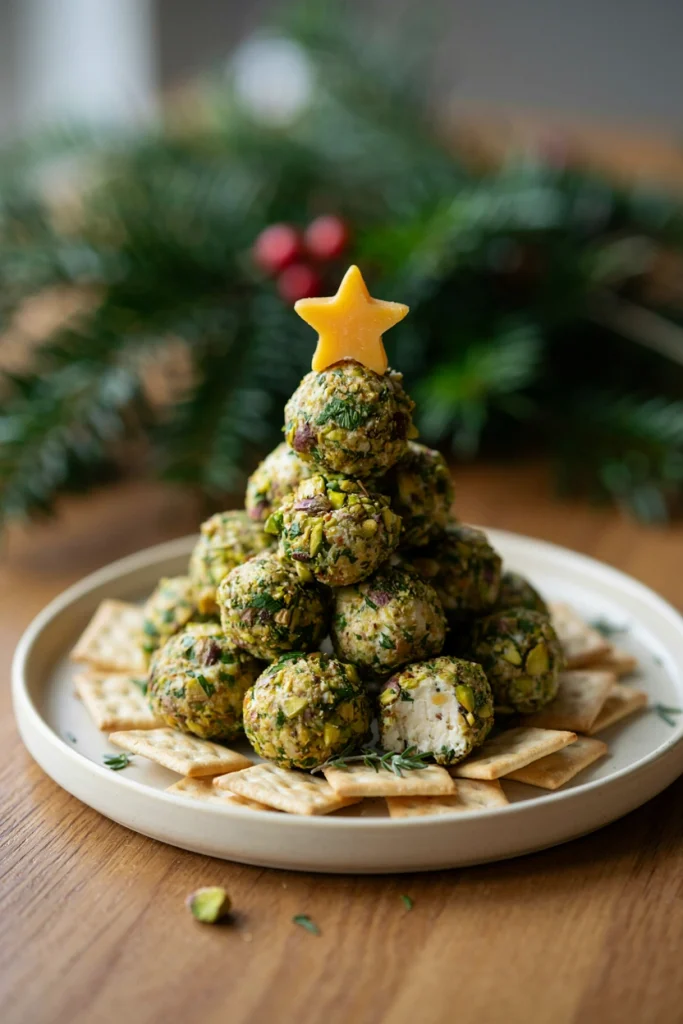 Christmas Tree Cheese Ball Board