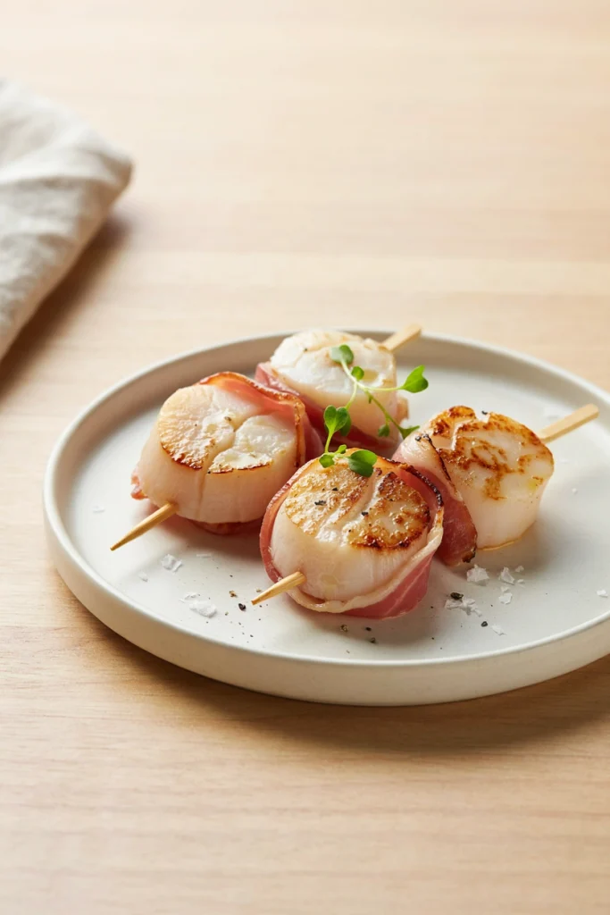 Scallop and Prosciutto Skewers