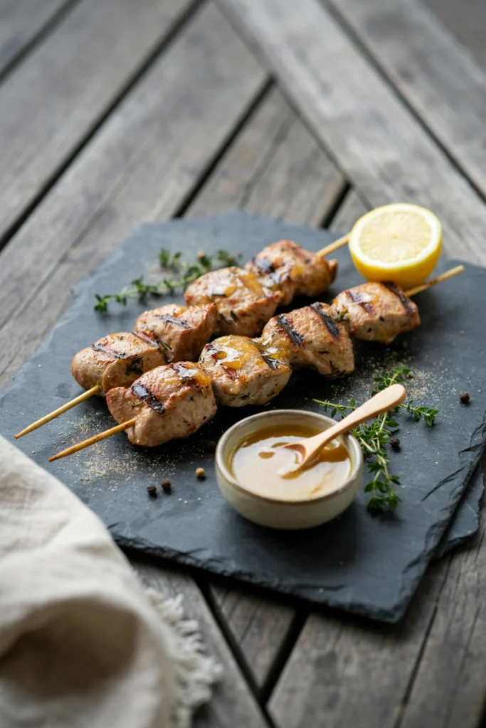 Honey Mustard Pork Skewers