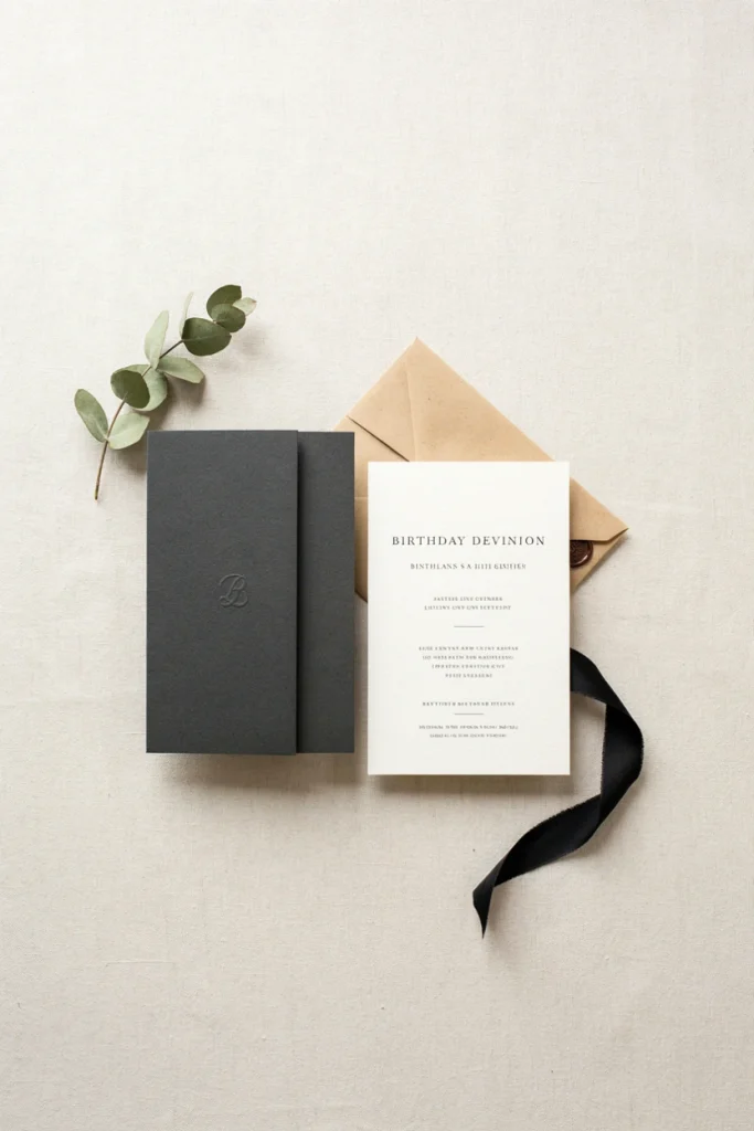 Gold Foil Printed Invitation