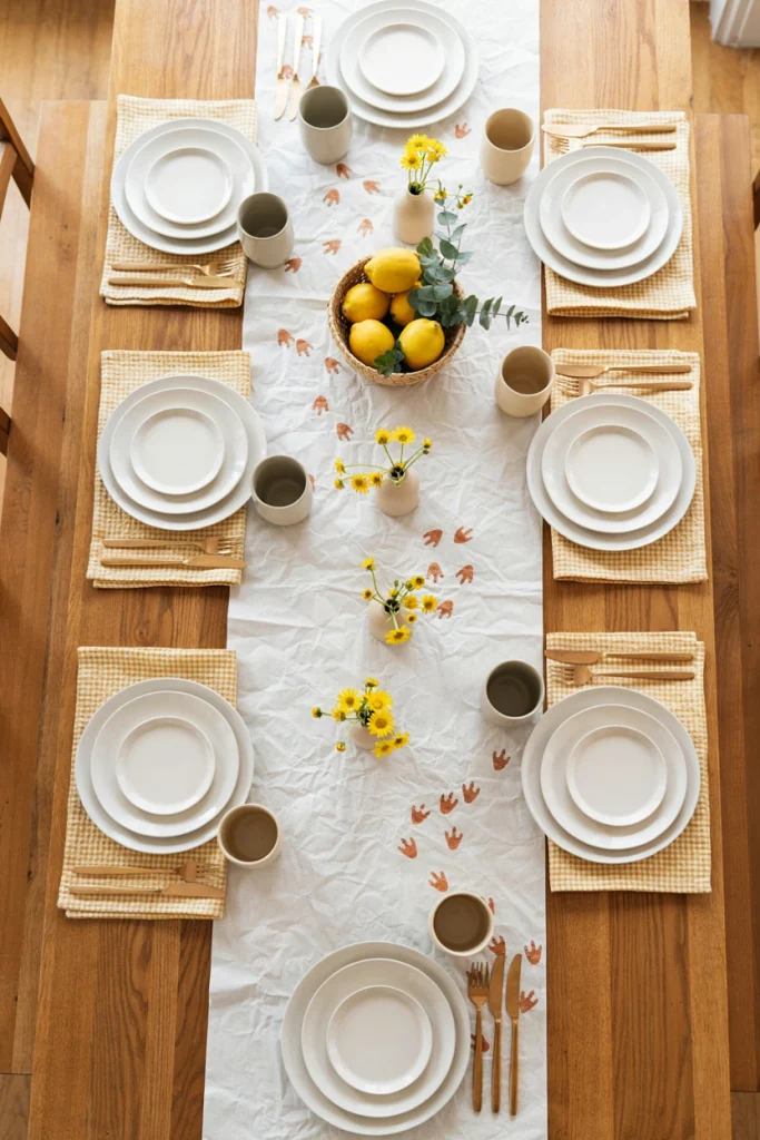Goose Footprint Table Runner