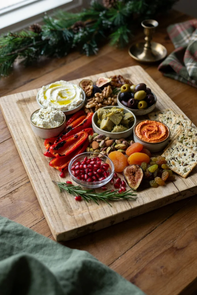 Vegetarian Christmas Charcuterie Board